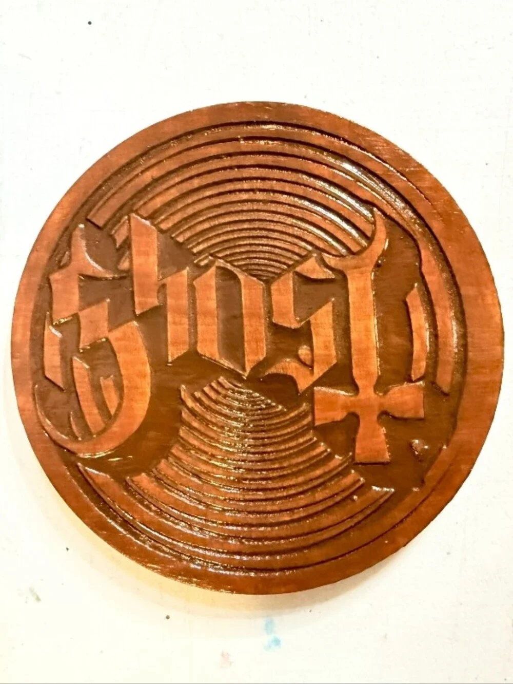 Set Of 2 Ghost Band Wood Coasters